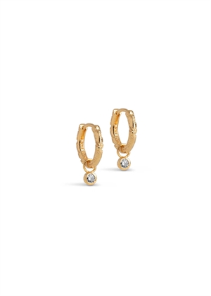 Belle CZhoops White Enamel
